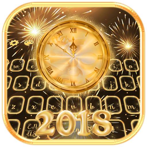 New Year 2018 Keyboard Theme 10001001