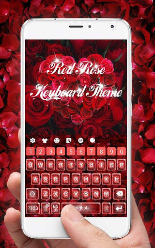 Red Rose Keyboard Theme 1 تصوير الشاشة