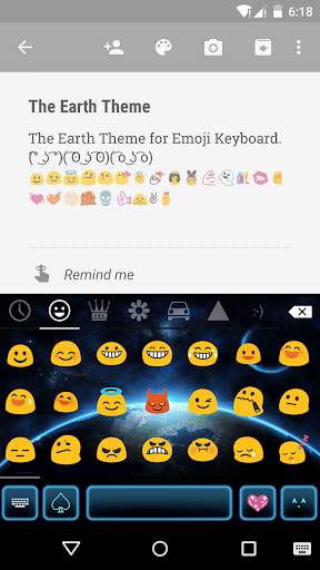 The Earth Emoji Keyboard Theme screenshot 2
