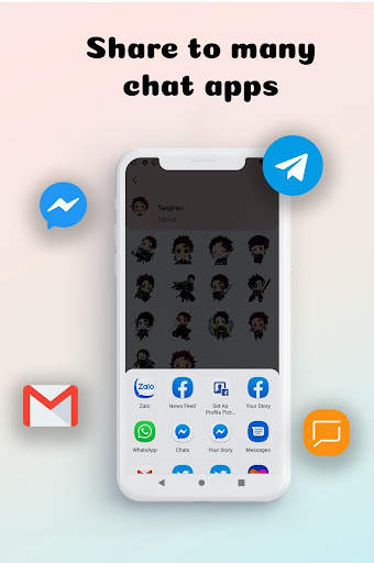 Anime Sticker app for Kimetsu  screenshot 7