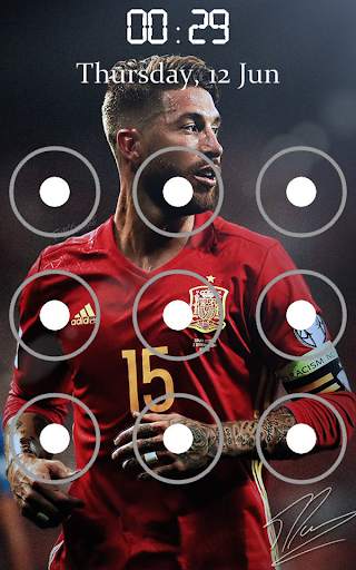 Sergio Ramos Pattern Lock Screen screenshot 4