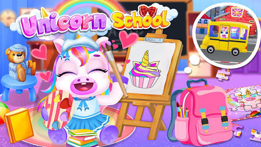 Unicorn School - Carnival School Life screenshot 1