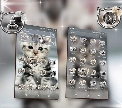 Cute Cat Launcher Theme screenshot 2