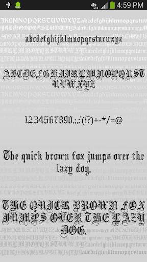 Gothic Fonts for FlipFont screenshot 1