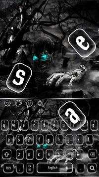 Creepy Zombie Skull Keyboard Theme screenshot 4