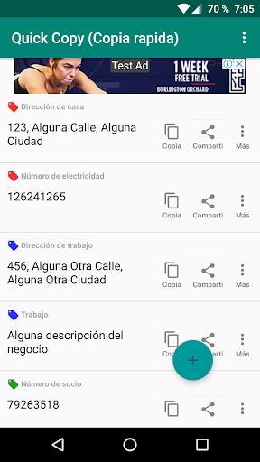 Copia Rápida: pegar / compartir texto e imágenes screenshot 1