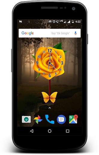 Rose Pendulum Clock Live wallp screenshot 1