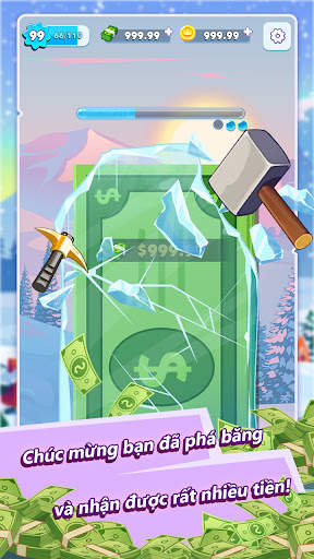 Khai thác tiền: nghiền đá viên screenshot 3