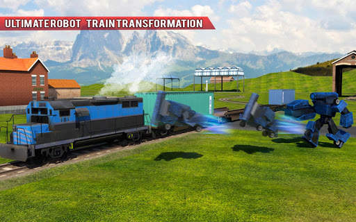 Robo Car Transform: Train Transport Smart Crane 3D screenshot 13