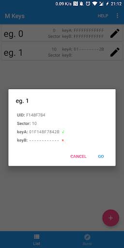 M Keys [ACR122U] - Mifare Keys Generator & Manager screenshot 4