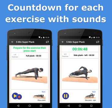 5 Min Super Plank Workout 1 تصوير الشاشة