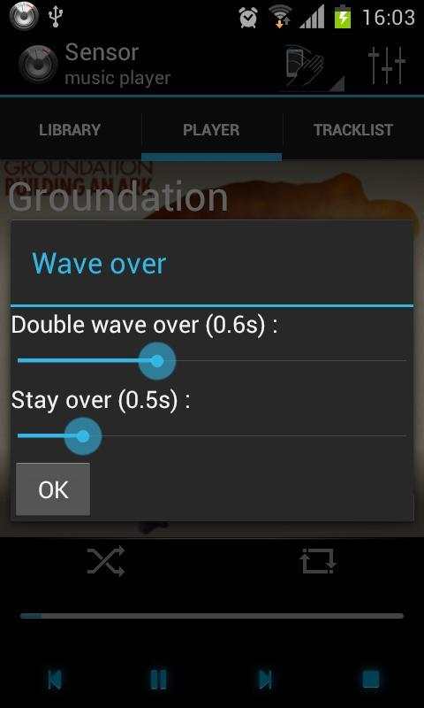 Sensor music player screenshot 5