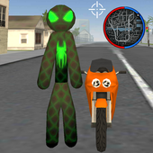 Spider Stickman Rope Hero Grand City Crime icon