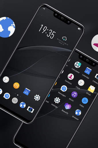 Abstract theme Black business reflection for REDMI screenshot 2