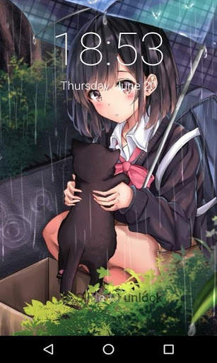 Kawaii Anime Girl Lock Screen, Kawaii Anime Girl screenshot 1