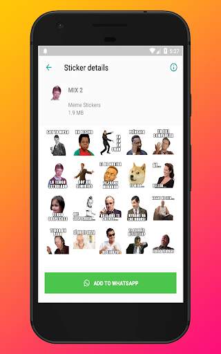 Memes Frases Sticker para WhatsApp WAStickerApps screenshot 1