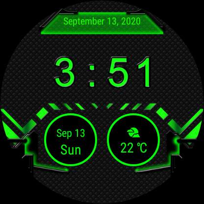 Dark Aeon Cyber Watch Face - Wear OS Smartwatch screenshot 8