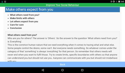 Improve Social Behaviour Demo screenshot 16