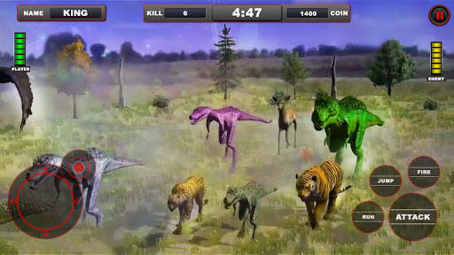 Lion vs Dinosaur Animal Simulator Game screenshot 3