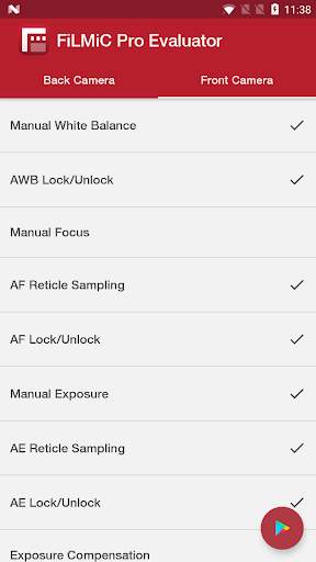 FiLMiC Pro Evaluator screenshot 2