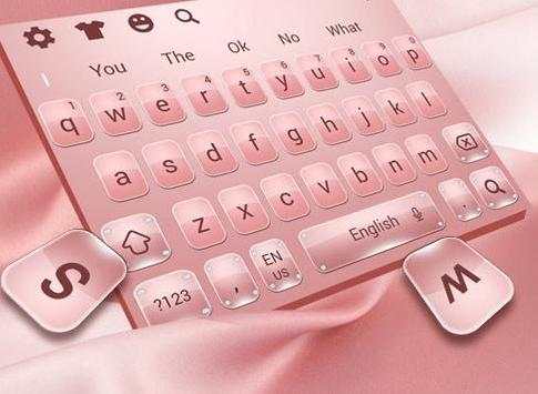 Beautiful Rose Gold Silk Keyboard screenshot 6