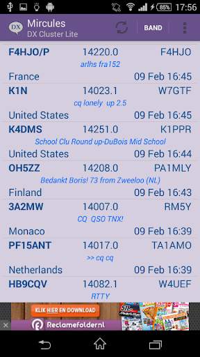 Mircules DX Cluster Lite screenshot 2