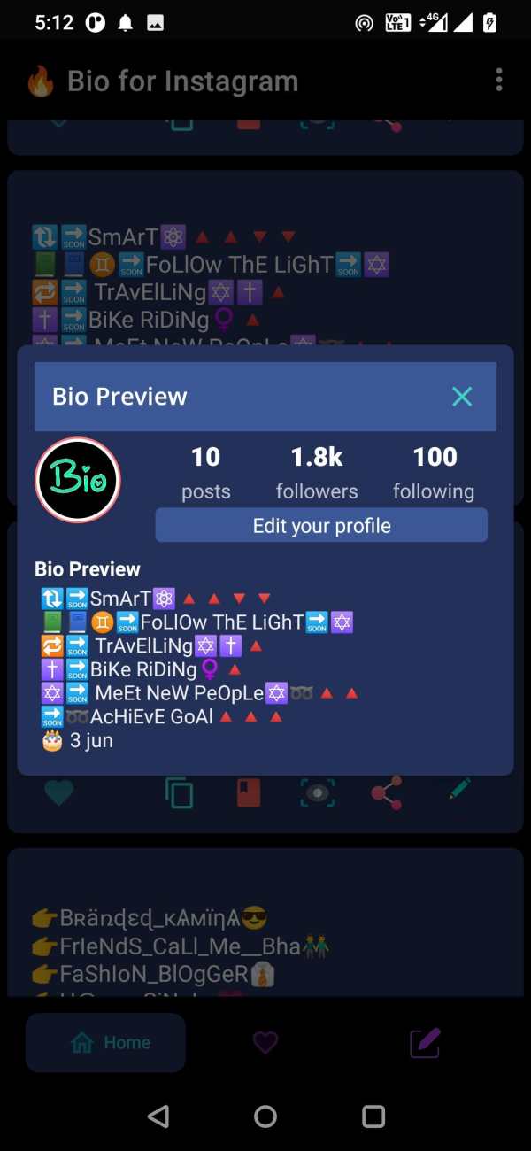Bio for Instagram -Profile Bio screenshot 4