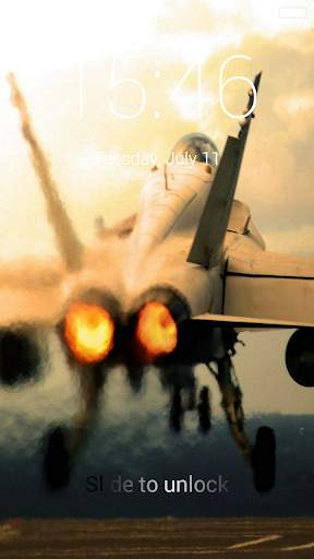 Jet Fighter Lock Screen 1 تصوير الشاشة