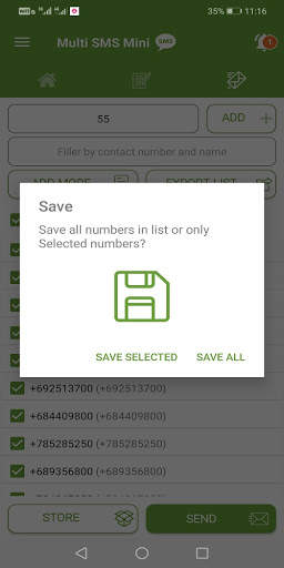 Bulk sms sender mini ( Excel, Text, Contact ) स्क्रीनशॉट 7