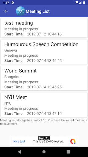 ToastMasters Timer App screenshot 2