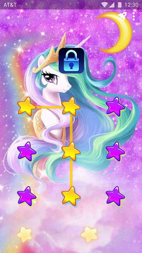 Cute Unicorn - App Lock Master Theme 1 تصوير الشاشة