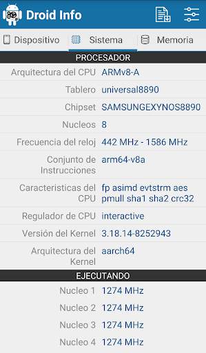 Droid Hardware Info screenshot 2