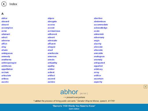 Barron's 1100 Words You Need to Know screenshot 10