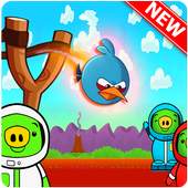 Angry Chicken Slingshot Throw Down  hungry birds 7.0