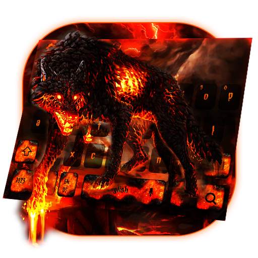 Lava Bloody Scary Keyboard - Wolf Theme 10001003