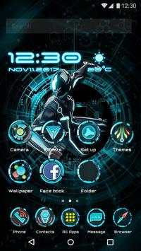Blue Tech Theme for Android Free screenshot 1