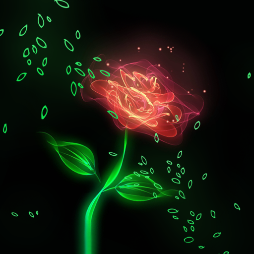 ikon Glowing Flowers Live Wallpaper