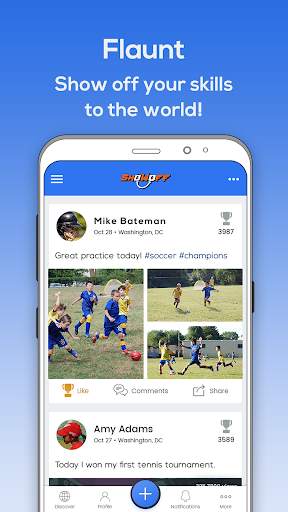 ShowUoff 📱 Social App for Kids and Youth Sports screenshot 2