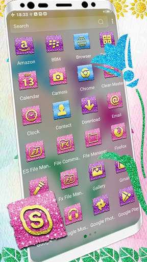 Glitter Flower Theme Launcher screenshot 2