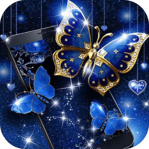 Shiny Blue Butterfly Theme 2.3.9