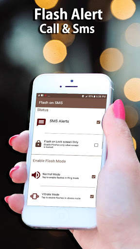 Flash on Call & SMS, Flashlight Alert Bright Torch screenshot 4