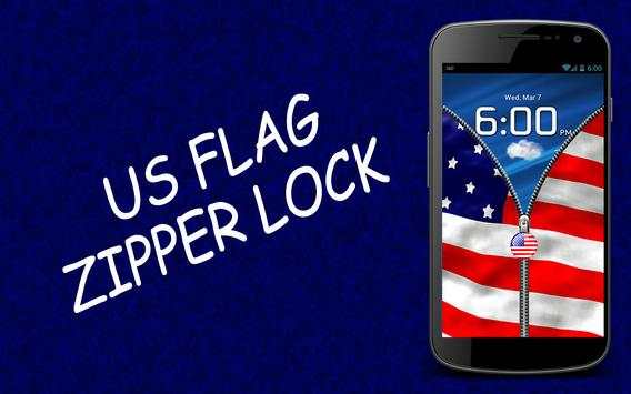 US Flag Zipper Lock Free screenshot 6