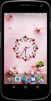 Rose clock live wallpaper screenshot 4