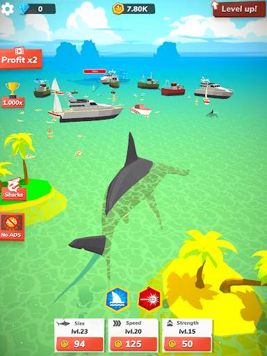 Idle Shark World - Tycoon Game screenshot 10