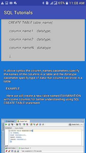 SQL Tutorials screenshot 4