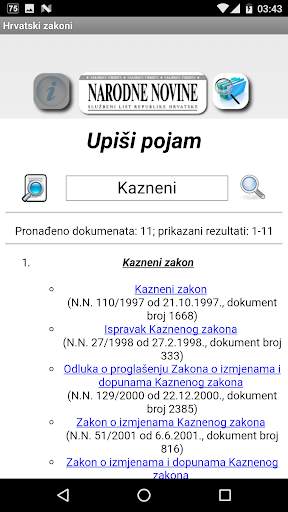 Hrvatski zakoni screenshot 3