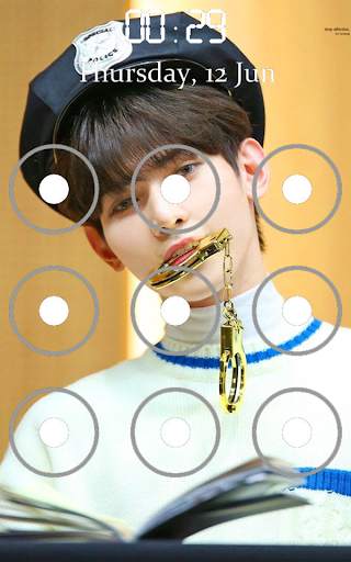 Seonghwa Ateez Pattern Lock Screen screenshot 2