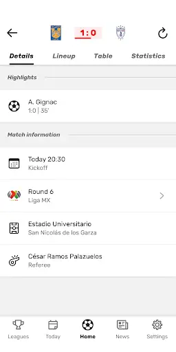 Resultados MX Soccer Results screenshot 3