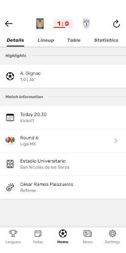 Resultados MX Soccer Results screenshot 3