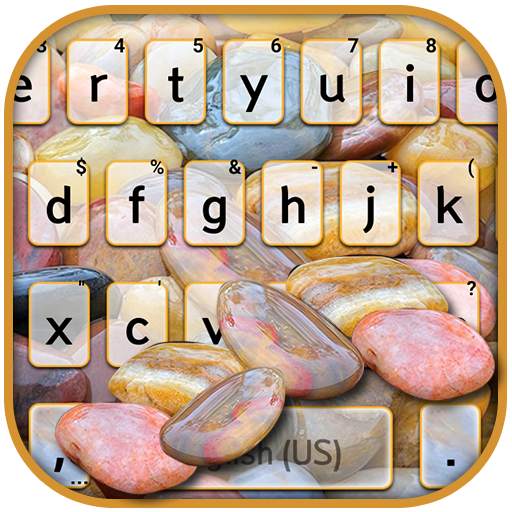 Latar Belakang Keyboard Colorful Pebbles 1.0